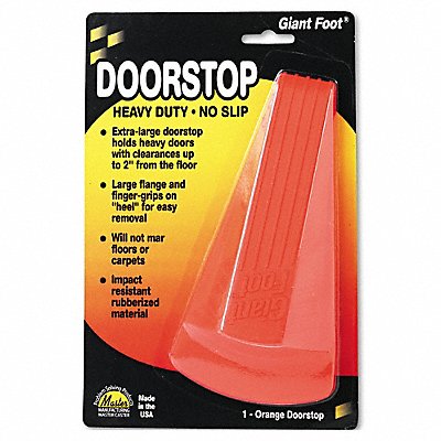 MASTER Castor 965 Giant Doorstop Nonslip Rubber Orange