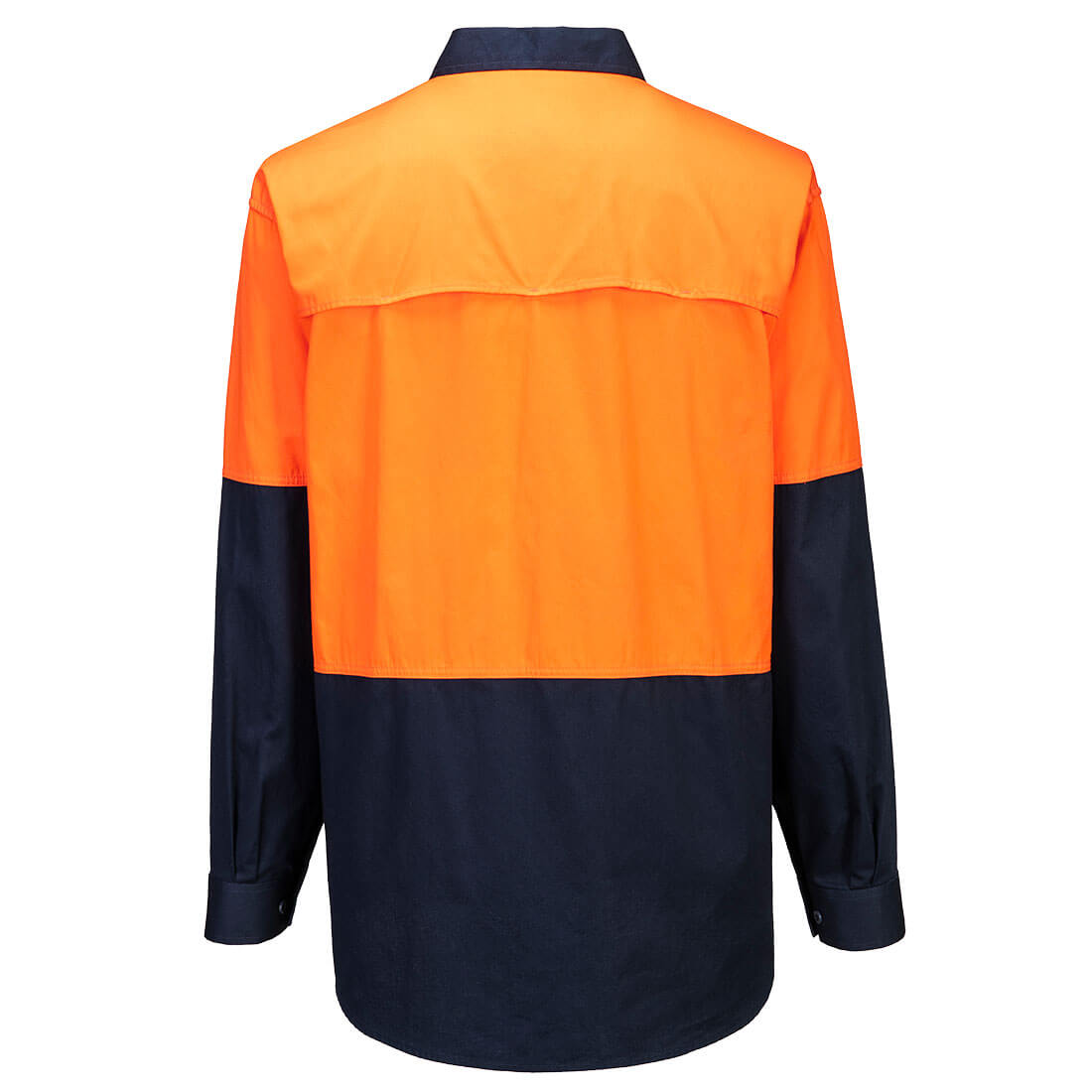 Portwest MC801 Canberra Hi-Vis Lightweight Contrast 1/2 Button Class D Shirt L/S