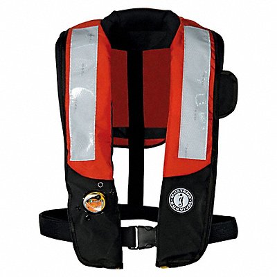 MUSTANG SURVIVAL MD3183T2330 Auto Inflate Vest UNIV 38lb CO2 BLK/OR