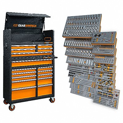 GEARWRENCH MEGAMOD873 Mech Tool Set 873 PC Mod Trays Storage