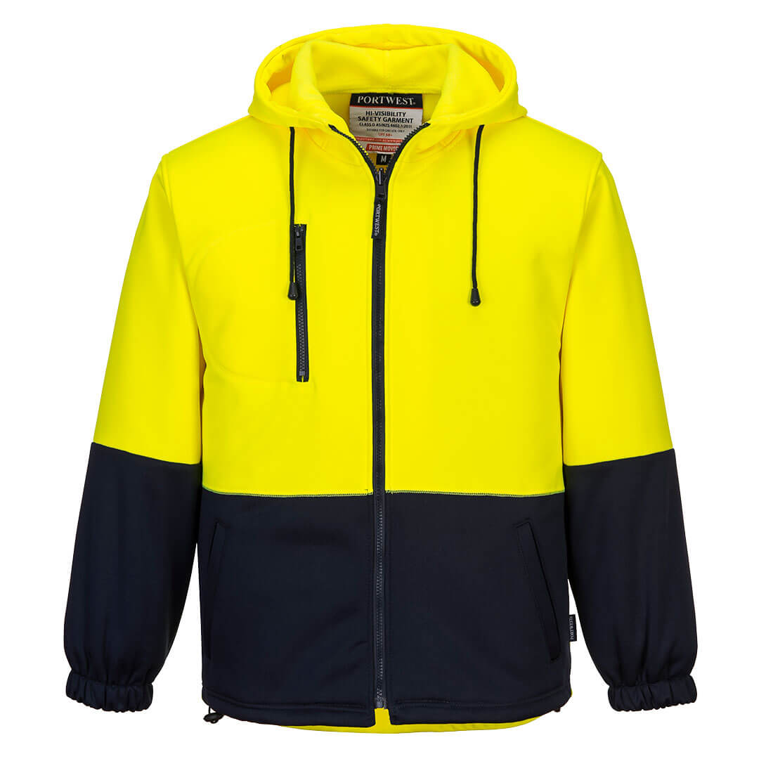 Portwest MH317 Hi-Vis Water Repellent Contrast Zipped Class D Hoodie