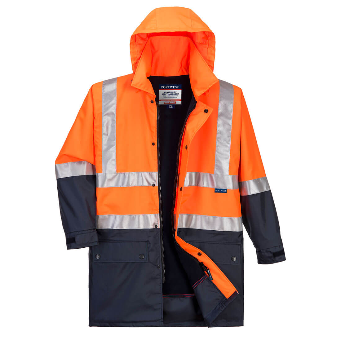 Portwest MJ208 Hi-Vis Polar Fleece Lined Contrast Traffic Jacket