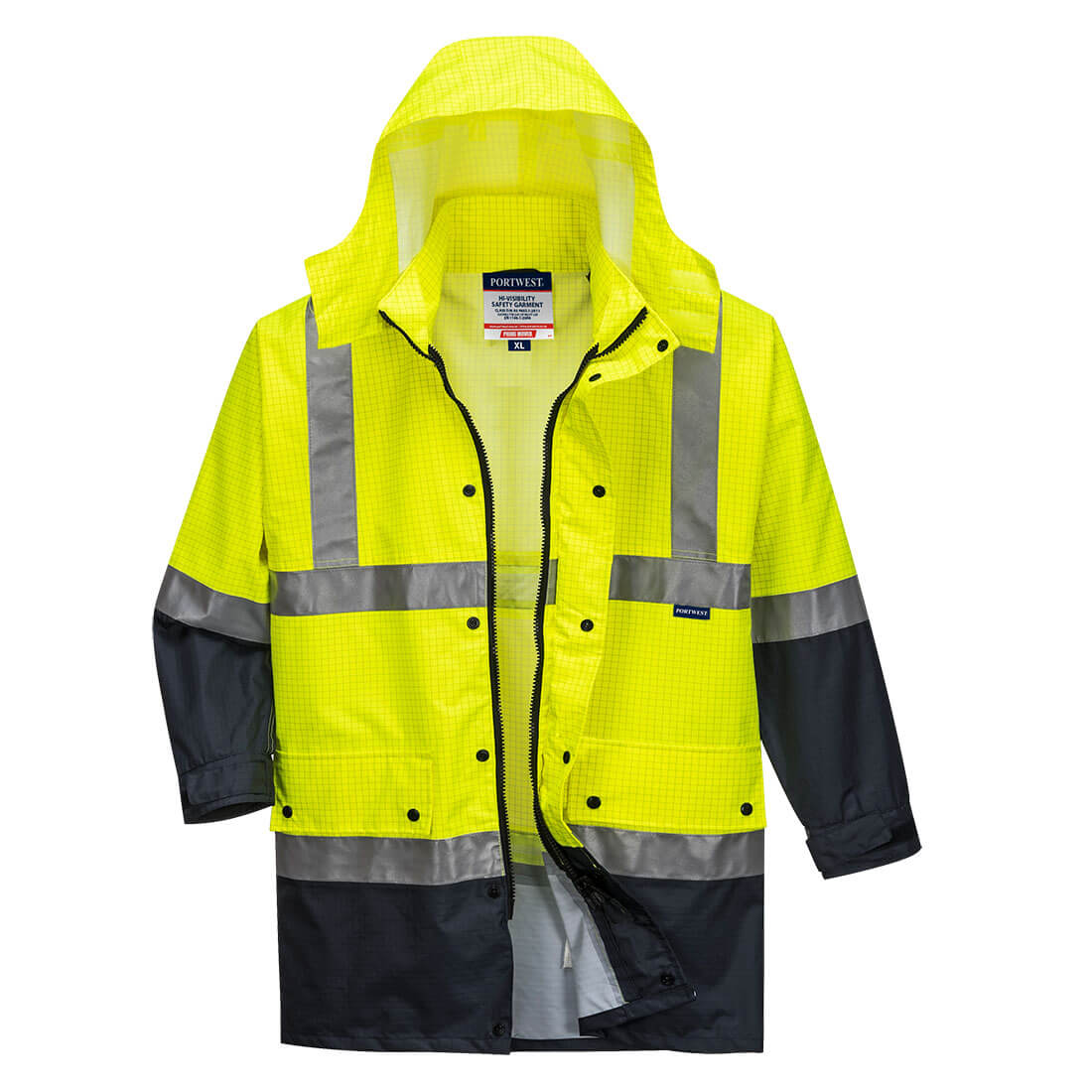 Portwest MJ370 Mackay Hi-Vis Anti-Static Rain Traffic Jacket