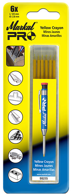 Marker ML-96275 Markal Pro Refills Yellow pk6