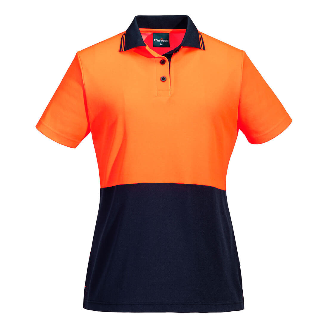 Portwest ML211 Hi-Vis Women's Cotton Comfort Contrast Class D Polo Shirt S/S