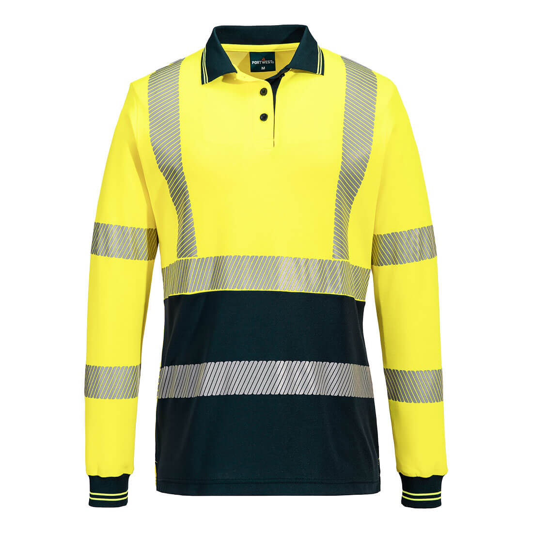 Portwest ML212 Hi-Vis Women's Cotton Comfort Polo Shirt L/S
