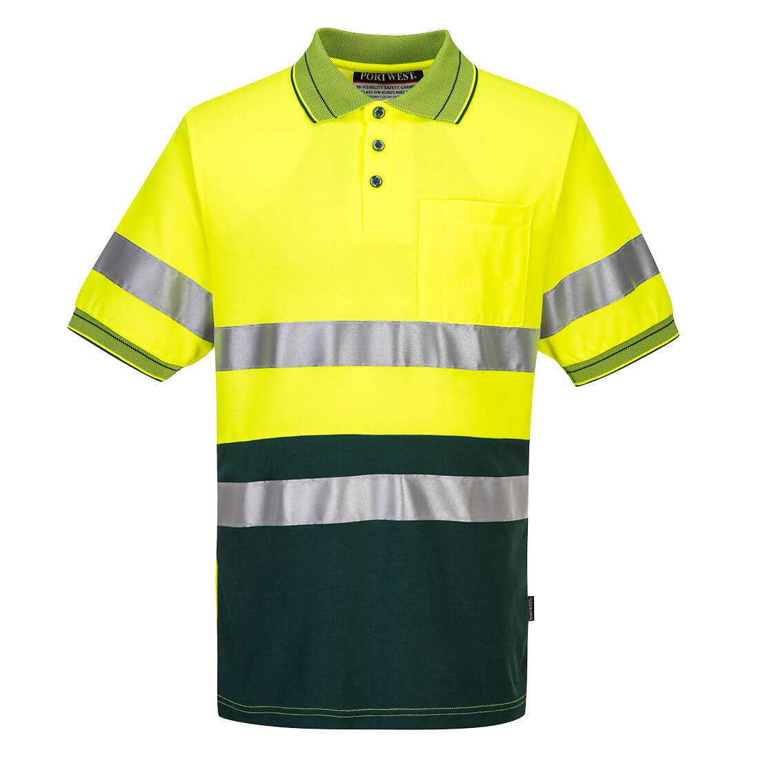 Portwest MP310 Hi-Vis Cotton Comfort Contrast Polo Shirt S/S
