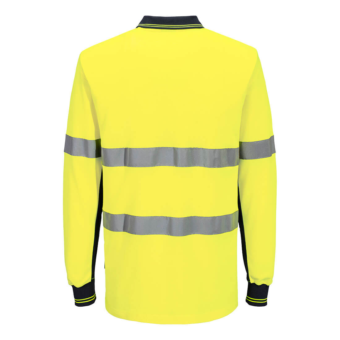 Portwest MP413 Hi-Vis Class D/N Cotton Comfort Contrast Polo Shirt L/S