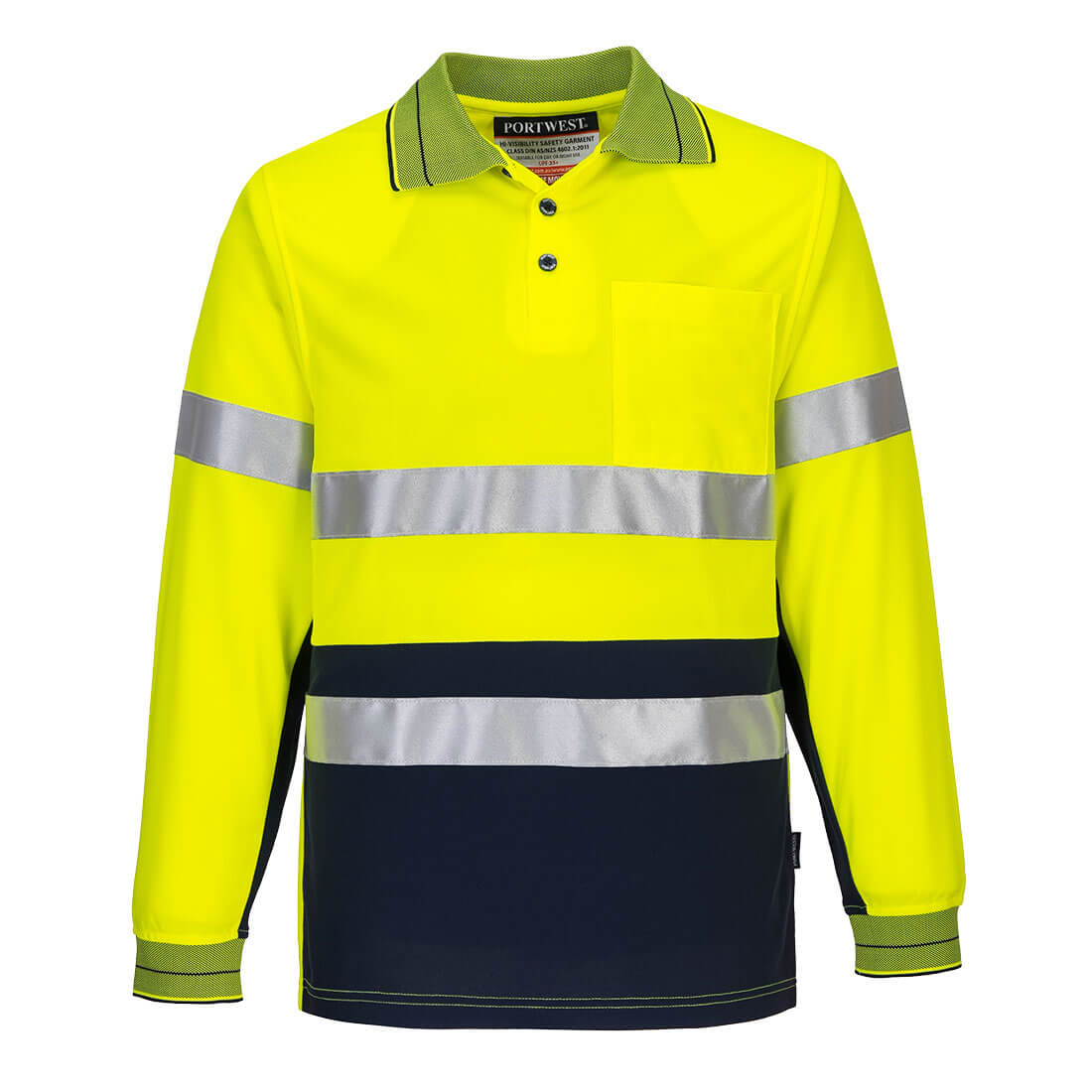 Portwest MP513 Hi-Vis Contrast Polo Shirt L/S