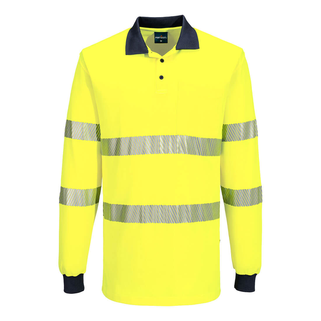 Portwest MP614 Hi-Vis Cotton Comfort Polo Shirt L/S