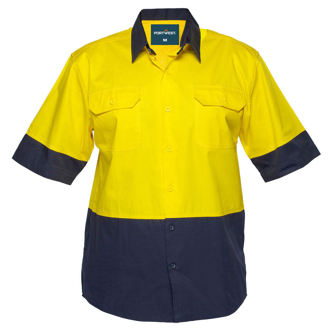 Portwest MS802 Canberra Hi-Vis Lightweight Contrast Class D Shirt S/S
