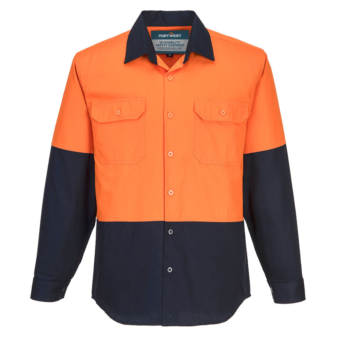 Portwest MS901 Canberra Hi-Vis Contrast Class D Shirt L/S