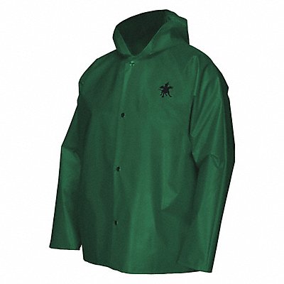 MCR SAFETY 568JHX4 Rain Jacket 4XL Green Unisex Nylon Liner