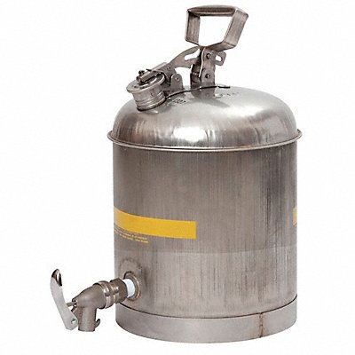 EAGLE 1327 Type I Faucet Safety Can 5 gal Silver