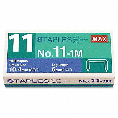 MAX NO111M Staples For HD-11F Silver PK1000
