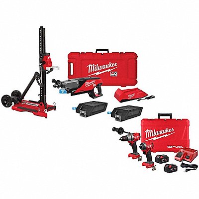 MILWAUKEE TOOL  EQUIPMENT MXF3012-CXS, 369622 MX FUEL Core Drill Kit + M18 FUEL Combo