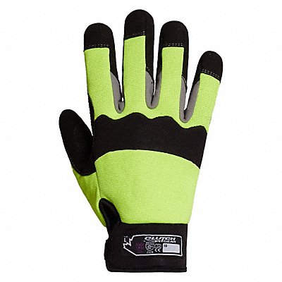 SUPERIOR GLOVE MXHV2PBXL K2457 Mechanics Gloves Black/Lime XL PR