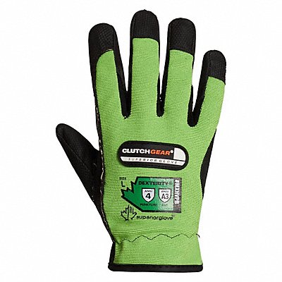 SUPERIOR GLOVE MXHVPBXL K2456 Mechanics Gloves Black/Lime XL PR