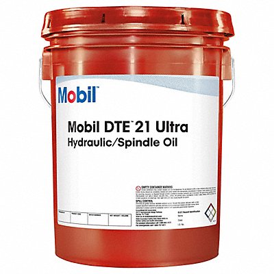 MOBIL 125340 Hydraulic Oil Mineral Amber 5 gal Pail