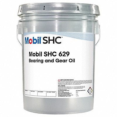 MOBIL 110840 Gear Oil Synthetic Orange 5 gal Pail