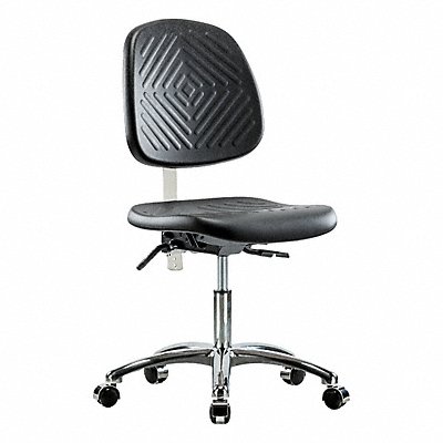 GRAINGER BRNCRPDHCHMBCRT0A0CCBLK Poly CR Chair Low Med Back Cast Blk