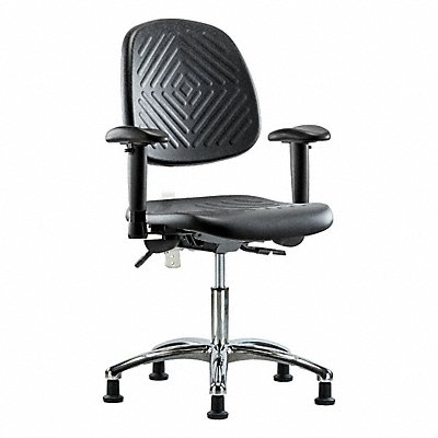 GRAINGER BRNCRPDHCHMBCRT0A1RGBLK Poly CR Chair Low Md Bk AA Stat Blk