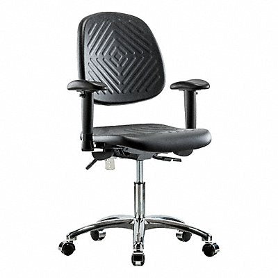 GRAINGER BRNCRPDHCHMBCRT1A1CCBLK Poly CR Chr Lo Md Bk T AA Cast Blk