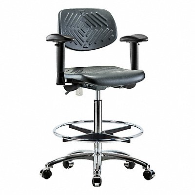 GRAINGER BRNCRPHBCHCRT0A1CFCCBLK Poly CR Chair High AA FR Cast Blk