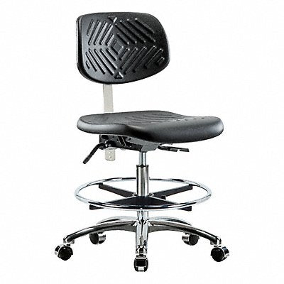 GRAINGER BRNCRPMBCHCRT0A0CFCCBLK Poly CR Chair Med FR Cast Blk