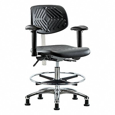 GRAINGER BRNCRPMBCHCRT0A1CFRGBLK Poly CR Chair Med AA FR Stat Blk