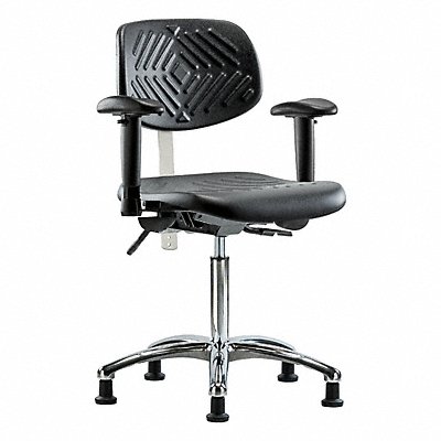 GRAINGER BRNCRPMBCHCRT1A1NFRGBLK Poly CR Chair Med Tilt AA Stat Blk