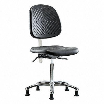 GRAINGER BRNCRPMBCHMBCRT1A0NFRGBLK Poly CR Chair Med Md Bk T Stat Blk