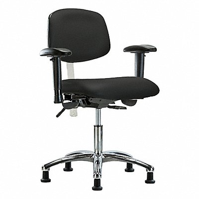 GRAINGER BRNCRVDHCHCRT1A1RG8540 Vinyl CR Chair Low T AA Stat Blk
