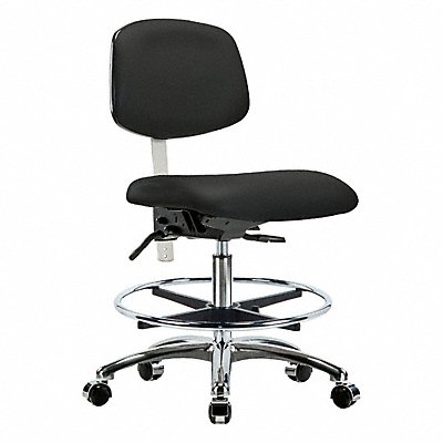 GRAINGER BRNCRVMBCHCRT1A0CFCC8540 Vinyl CR Chair Med T FR Cast Blk