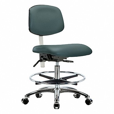 GRAINGER BRNCRVMBCHCRT1A0CFCC8546 Vinyl CR Chair Med T FR Cast Blue