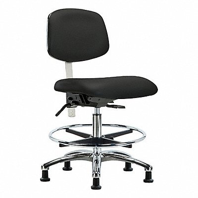 GRAINGER BRNCRVMBCHCRT1A0CFRG8540 Vinyl CR Chair Med T FR Stat Blk