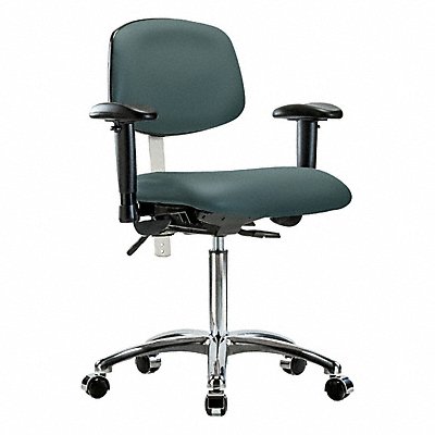 GRAINGER BRNCRVMBCHCRT1A1NFCC8546 Vinyl CR Chair Med T AA Cast Blue