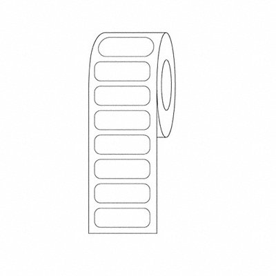 GRAINGER GRAINGC104 Cyro Label White Polypropylene