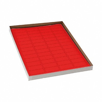GRAINGER GRAINGC131 Cyro Label Red Polypropylene PK20