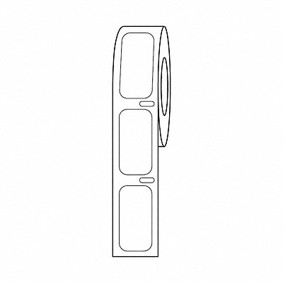GRAINGER GRAINGDTC1 Cryogenic Label White Polypropylene