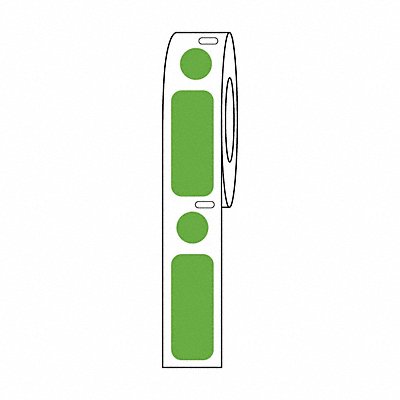 GRAINGER GRAINGDTC41 Cryogenic Label Green Polypropylene