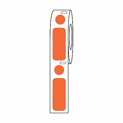 GRAINGER GRAINGDTC42 Cryogenic Label Orange Polypropylene