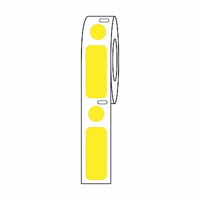 GRAINGER GRAINGDTC44 Cryogenic Label Yellow Polypropylene