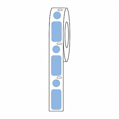 GRAINGER GRAINGDTC46 Cryogenic Label Blue Polypropylene