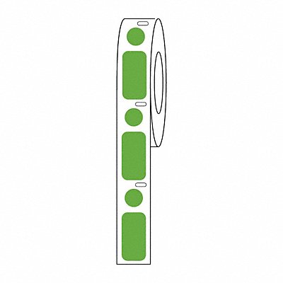 GRAINGER GRAINGDTC47 Cryogenic Label Green Polypropylene