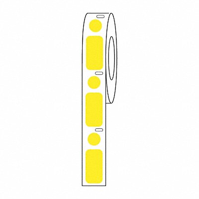 GRAINGER GRAINGDTC50 Cryogenic Label Yellow Polypropylene