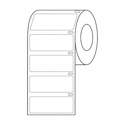 GRAINGER GRAINGDTC51 Cryogenic Label White Polypropylene