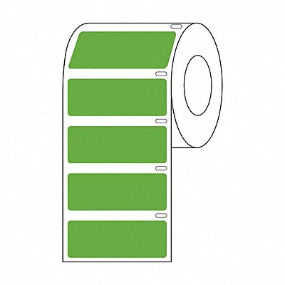 GRAINGER GRAINGDTC53 Cryogenic Label Green Polypropylene