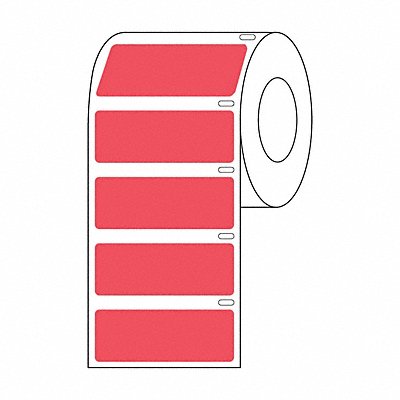 GRAINGER GRAINGDTC55 Cryogenic Label Red Polypropylene