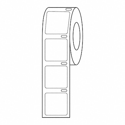 GRAINGER GRAINGDTC58 Cryogenic Label White Polypropylene